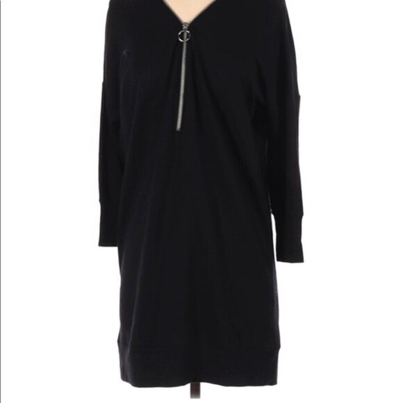 Express xsmall black zippered shift dress - Picture 3 of 6